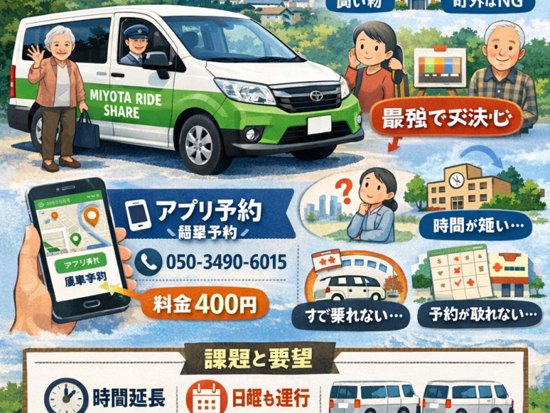 御代田町で始まった「予約制の相乗り型生活支援交通」について